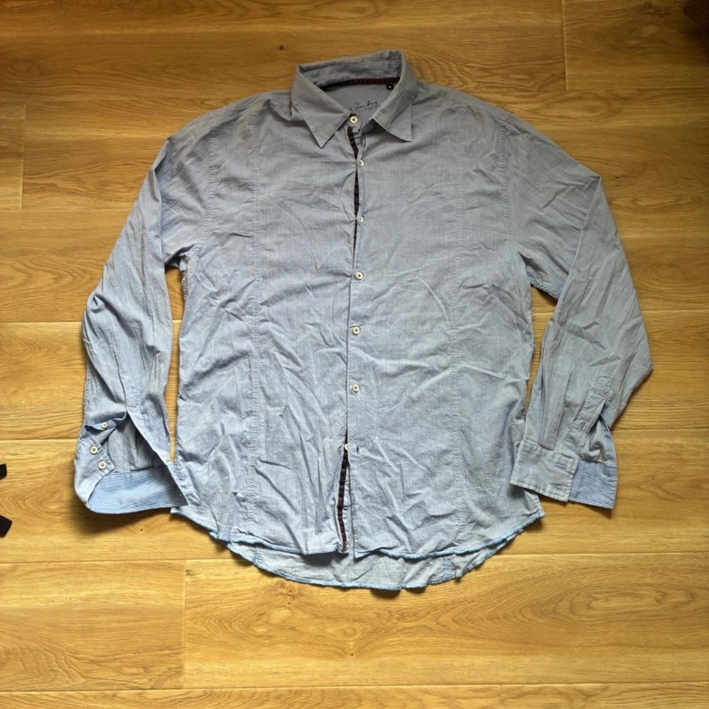 Arnold Zimberg Blue Button-Up Collared Shirt Men’s Medium Authentic Vintage